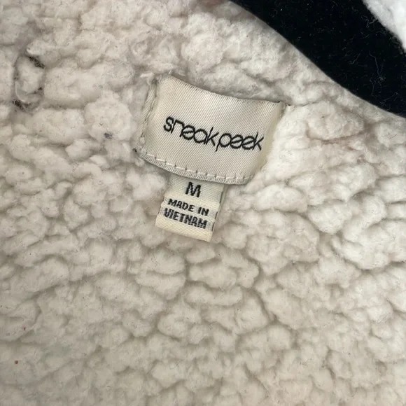 Sneak peek jacket rust corduroy Sherpa style lined coat size medium side pocket - Picture 2 of 14